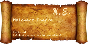 Malovecz Eperke névjegykártya